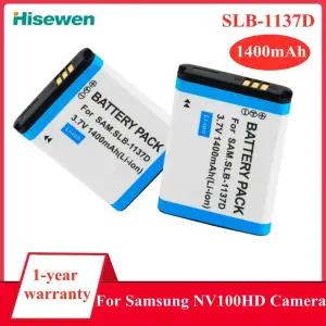 1400mAh SLB-1137D 카메라 배터리 충전식 NV100HD TL34HD NV106 HD i85 i100 L74 i80 NV1 NV24HD NV40