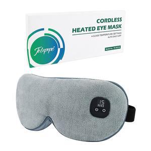 건조한 눈을 위한 텔레페피 온열 마스크 4가지 열 레벨 4단계 타이밍 1000mAh 충전식 안검염 염색약 세척 가능한 커버 여행 가족을 선물(그린)