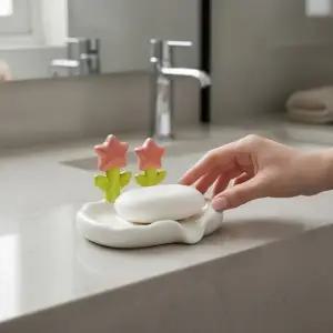 ( )스타윙 세라믹 비누받침대 욕실 세면대 비누트레이 비누거치대 비누홀더_24330883