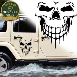 자동차 후드 창 스티커 무서운 해골 데칼 비닐 데칼 탈착식 방수 스티커 자동차 스타일링 액세서리