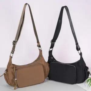 캐주얼 반달 크로스백 가벼운 여성 여행용 패브릭 가 여성반달크로스백 반달크로스백