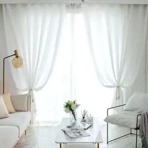 단색 아이렛 커튼 2장 세트 고급스러운 인테리어 효과 WFLNG0W