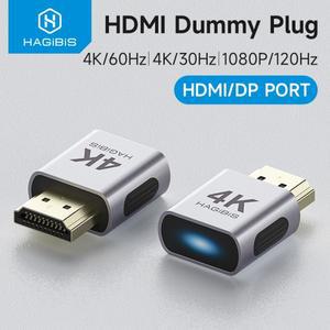 하기비스 4K HDMI 더미 플매트 카펫 러그 디스플레이포트 EDID 에뮬레이터 헤드리스 어댑터 가상 4K60Hz 10