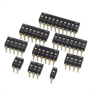 토글 스위치 DIP SMD 1, 2, 3, 4, 5, 6, 8, 10 핀, ibuw 슬라이드 소켓 비트 피치, 2.54mm 블랙 스냅