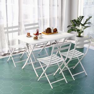 야외 접이식 발코니 베란다 파라솔 테이블 테이블의자 보조 옥상 캐주얼 원형 반원