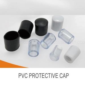 2.533.54567810mm PVC 원형 엔드 캡 커버 나사산 후크 부드러운 플라스틱 옷걸이 보호 슬리브