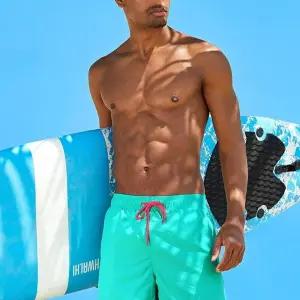 남성 비치 수영복 트렁크 속건 블랙 반바지