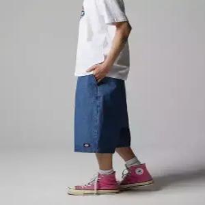 디키즈 dickies 42283 루즈핏 데님 워크쇼츠 Medium Blue