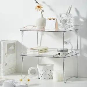 수납 선반 접이식정리함 접이식 소품 책상 정리대 투명 소품정리대