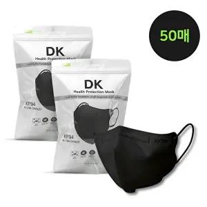 KF94 새부리형 저자극 마스크 대형 블랙 50매입