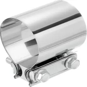 uxcell 2.7인치 배기 클램프 304 스테인리스 스틸 버트 조인트 밴드 슬리브 커플러 파이프 수리 머플러용