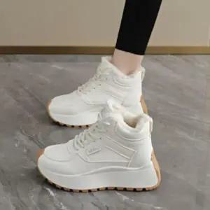 |CCS7DA7|여성용 데일리 따뜻한 털안감 키높이 하이탑 운동화