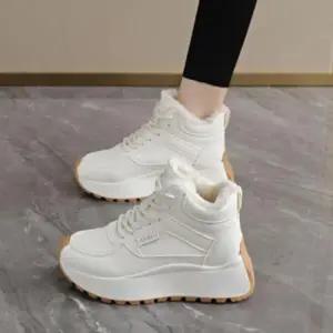 아트박스/신상오픈런 여성용 데일리 따뜻한 털안감 하이탑 운동화