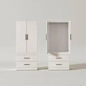 아도라퍼니처 M9027 행거+서랍 거울도어 옷장