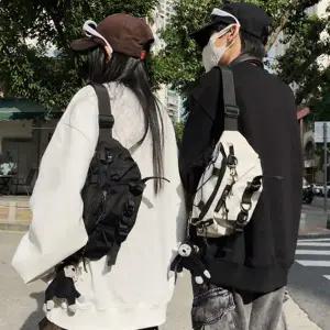 남자 드로우코드 바스락 유틸리티 여자 버클 가방