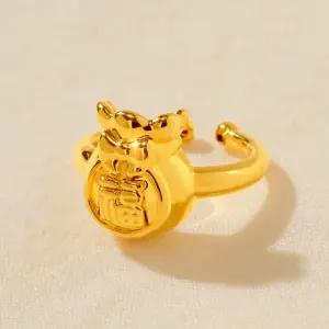 [복선물패키지 제공] 24k 순금 행운복주머니 통통 돌반지