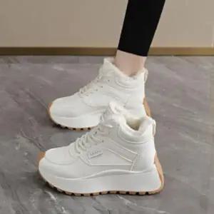 CCS7DA7여성용 데일리 따뜻한 털안감 키높이 하이탑 운동화