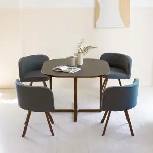 체스넛 원형 4인 식탁세트