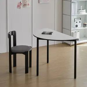 루나 반원 스틸 800 테이블 (쿠션의자1개)