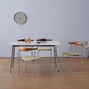 스칸디 크롬 멜로우 1200 4인 세라믹 식탁세트