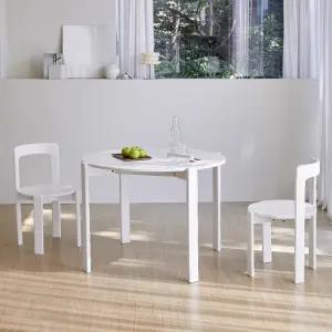 오르 1000 원형 원목 식탁세트(원목의자2개)