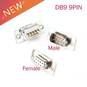 5pcs/2pcs DB9 D-SUB 9 핀 남성 여성 표준 솔더  9P 커넥터 DIP 마운트 직렬 포트 어댑터 2 행 골드