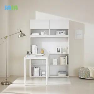 데코라인(매장상품) 플랜 1인책상+책장+상부장 세트