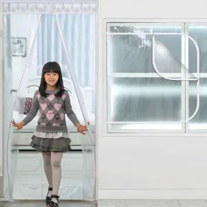 다샵 현관 방문 EVA방풍비닐 일체형자석 투명 200x240