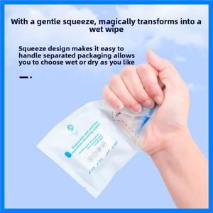 순면 두꺼운 얼굴 수건 건습 분리 일회용 흡수성 여행 호텔 개별 포장 가정용 수건