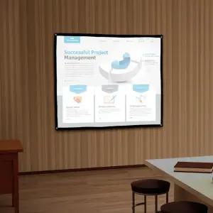 홈시어터 이동형 빔프로젝터 스크린(120x90cm) 휴대용스크린 빔스크린