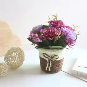 조화장식 프리티플 카네이션 조화 화분(퍼플) 어버이날 인조꽃 조화화분