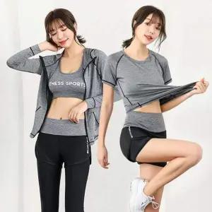 여성 트레이닝복 헬스 레깅스 집업 운동복