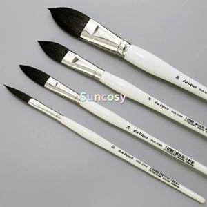 다빈치 실크 스타 806 검은 황소 머리 헤이즐 고양이 혀 수채화 브러쉬 전문 미술 그림 용품