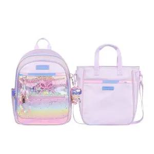 [백화점매장 정품] 프렌치캣 백팩 보라 투명포켓 책가방세트[Q61DG2031-2041] 키즈