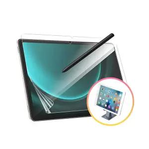 갤럭시탭S9 FE 플러스 강화 무지문 보호필름 2매+메탈 모바일 거치대액정 악세사리 태블릿 패드