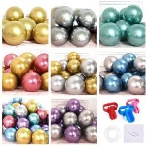 메탈12인치 풍선 10+1P세트 프로포즈 생일 야외 장식 파티 케이크 홈파티
