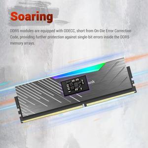 KingBank 블랙 RGB 메모리 램 하이닉스 A 다이 데스크탑 CL32 1.4V 성능 DDR5 64GB 32GB 6400MHz