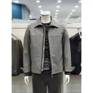 파렌하이트지이크 카라넥 집업 레더 자켓 FJGDH9301 GY_DJ