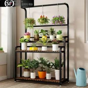 이동식 화분 정리대 인테리어 베란다 선반대 실내 선반