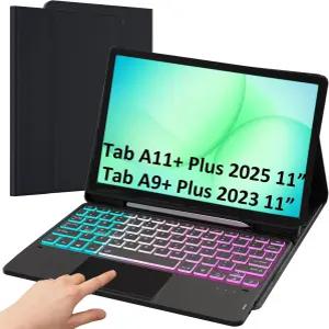 삼성 갤럭시 탭 A11 플러스 2025/A9 2023 11 키보드 케이스 11인치 A9+/A11+ 5G용 3존 7색 백라이트