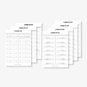 반영구 페더링 엠보 눈썹 디자인 드로잉 연습 노트-WFIZP9A