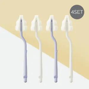 [모윰]롱커브 스펀지 젖꼭지솔 4P 세트