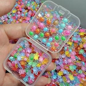 100개 미니 레진 거북이 야광 다기능 작은 동물 피규어 DIY 요정 장식용