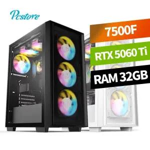 피씨스토어 AMD 올 게이밍PC 라이젠5 7500F RTX 5060 Ti (32GB, M.2 1TB)