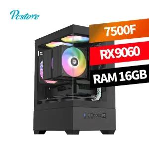 피씨스토어 베스트 게이밍 PC 7500F RX 9060 라라랜드 (16GB, M.2 500GB)