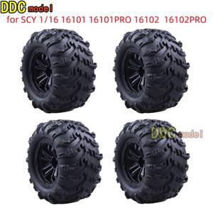 호환상품 SCY 1/16 용 RC 자동차 휠 타이어 16101 scy16102 원격 제어 예비 부품 업그레이드 6034