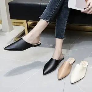 스텔레토클래식디자인 데일리 3color 샌들 플랫스타일 블로퍼화 여성블로퍼 여자슬리퍼