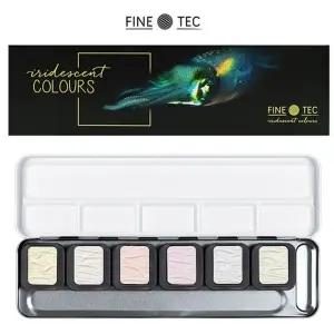 고품질 파인텍 수채물감 이리디센트 6색 (F5600) (팔레트 포함) 미술...
