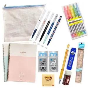 [유일] PW 준비물 학교 문구 선물 중등 졸업 신학기 입학 8종세트 학용품 고등 학원 조카