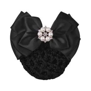 [골드스마일]진주 헤어망 블랙 망사머리망 면접머리망